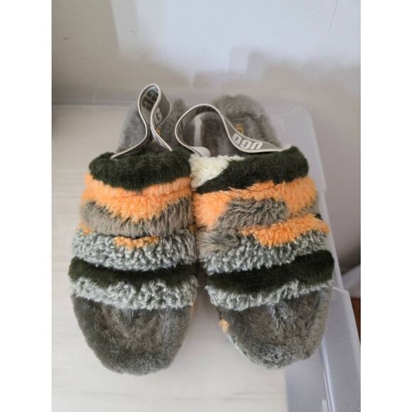 UGG Women's Fluff Yeah Slide CALI Collage Slipper US 10 - Picture 2 of 9